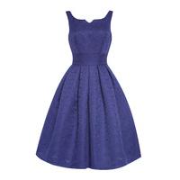 Lindy Bop Felicia Swing Dress in Blue