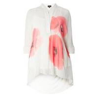 Live Unlimited White Poppy Print Blouse, White