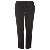 live unlimited black crepe trousers black