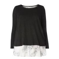 Live Unlimited Black Knitted Overlay Top, Black