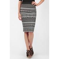 LINEAR AZTEC MIDI SKIRT