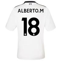 Liverpool Away Elite Shirt 2017-18 with Alberto.M 18 printing, Black