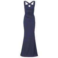 Lipstick Boutique Jessica Wright Krystal Cut Out Maxi Dress In Navy