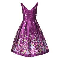 lindy bop aurora purple butterfly swing dress