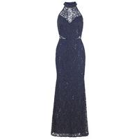 Lipstick Boutique Jessica Wright Sandy Sequin Lace Maxi Dress In Navy