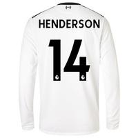 Liverpool Away Shirt 2017-18 - Long Sleeve with Henderson 14 printing, Black