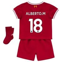 Liverpool Home Baby Kit 2017-18 with Alberto.M 18 printing, Red