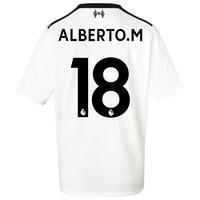 Liverpool Away Shirt 2017-18 - Kids with Alberto.M 18 printing, Black