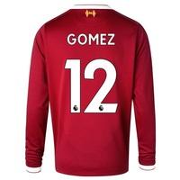 Liverpool Home Shirt 2017-18 - Long Sleeve - Kids with Gomez 12 printi, Red