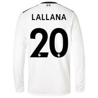 liverpool away shirt 2017 18 long sleeve with lallana 20 printing blac ...