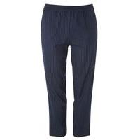 Live Unlimited Navy Blue Pinstriped Trousers, Navy