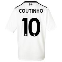 liverpool away shirt 2017 18 kids with coutinho 10 printing black