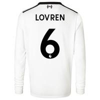 Liverpool Away Shirt 2017-18 - Long Sleeve - Kids with Lovren 6 printi, Black