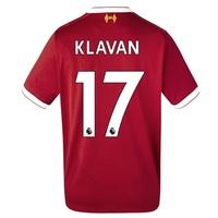 Liverpool Home Shirt 2017-18 - Kids with Klavan 17 printing, Red