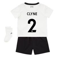 Liverpool Away Baby Kit 2017-18 with Clyne 2 printing, Black