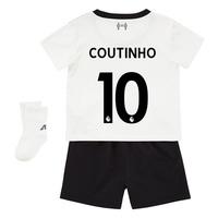 Liverpool Away Baby Kit 2017-18 with Coutinho 10 printing, Black