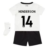 Liverpool Away Baby Kit 2017-18 with Henderson 14 printing, Black