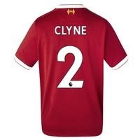 liverpool home shirt 2017 18 kids with clyne 2 printing red