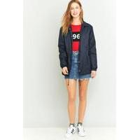 Light Before Dark Borg-Lined Navy Coach Jacket, NAVY