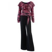 Liquorish Zebra Long Sleeved Jumpsuit