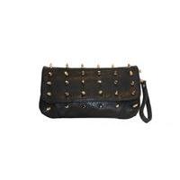 liquorish gold spiked stud clutch