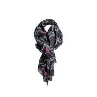 Liquorish Black Chain Scarf