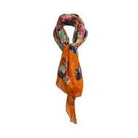 liquorish orange flower print scarf