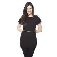 Liquorish Black Cable Knit Dress