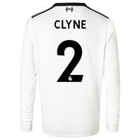 Liverpool Away Shirt 2017-18 - Long Sleeve - Kids with Clyne 2 printin, Black