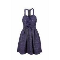 Liquorish Purple Polka Dot Skater Dress