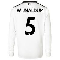 Liverpool Away Shirt 2017-18 - Long Sleeve - Kids with Wijnaldum 5 pri, Black