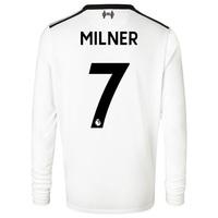 Liverpool Away Shirt 2017-18 - Long Sleeve - Kids with Milner 7 printi, Black