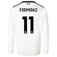 Liverpool Away Shirt 2017-18 - Long Sleeve - Kids with Firmino 9 print, Black