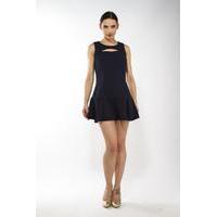 Liquorish Navy Tea Dress