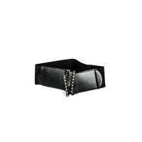 Liquorish Wide Black Waist Belt