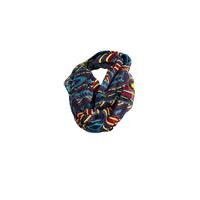 liquorish multi coloured aztec print loop scarf
