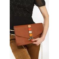 Liquorish Brown Squares Clutch