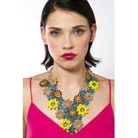 Liquorish Floral Multi Colored Necklace