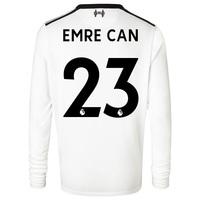 Liverpool Away Shirt 2017-18 - Long Sleeve - Kids with Emre Can 23 pri, Black