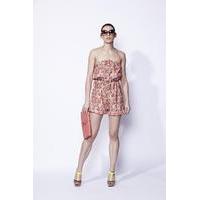 Liquorish Coral Tiger Print Beachwear Playsuit