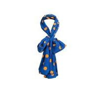 liquorish blue and orange spotted print scarf