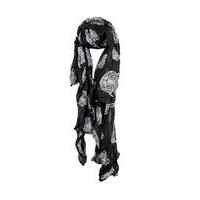 liquorish black and white leopard print scarf