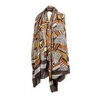 liquorish brown patterned scarf