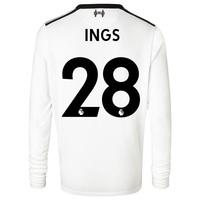 Liverpool Away Shirt 2017-18 - Long Sleeve - Kids with Ings 28 printin, Black