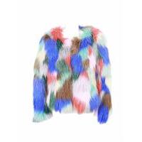 Liquorish Multi Coloured Faux Fur Jacket