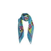 liquorish light blue flower print scarf