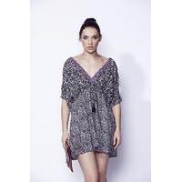 Liquorish Monocrhomatic Texture Beach Dress