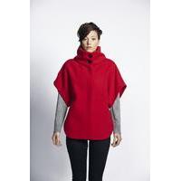 Liquorish Red Button Up Cape