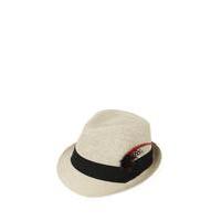 Liquorish Straw Hat With Detachable Feather
