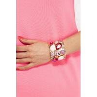 Liquorish Pink Statement Bracelet